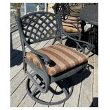 Stylish, Quality Metal Patio Table with Six Chairs