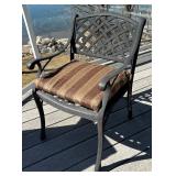 Stylish, Quality Metal Patio Table with Six Chairs