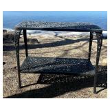 Black Metal Patio Console Table