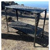 Black Metal Patio Console Table