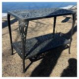 Black Metal Patio Console Table