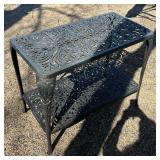Black Metal Patio Console Table