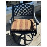 Metal Patio Table with Four Swivel Rocker Chairs