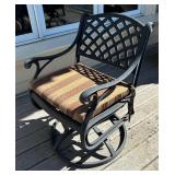Metal Patio Table with Four Swivel Rocker Chairs