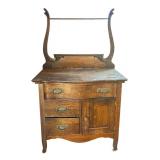 Vintage Wooden Washstand / Commode