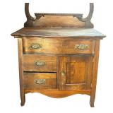 Vintage Wooden Washstand / Commode