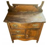 Vintage Wooden Washstand / Commode