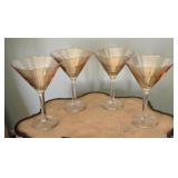 Six Shimmering Martini Glasses
