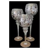 Trio of Dazzling Candle Holders