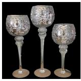 Trio of Dazzling Candle Holders