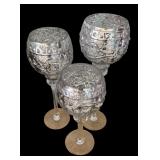 Trio of Dazzling Candle Holders