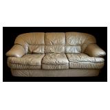 Tan Leather Sofa / Couch