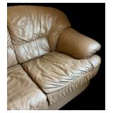 Tan Leather Sofa / Couch