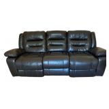 Luxurious Duo Reclining Leather Sofa