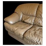Tan Leather Sofa / Couch