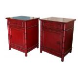 Pair of Faux Bamboo Nightstands, Novwell & Co?