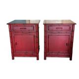 Pair of Faux Bamboo Nightstands, Novwell & Co?