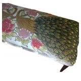 Embellished and Beaded Peacock Motif Bench