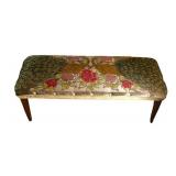 Embellished and Beaded Peacock Motif Bench