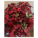 Festive Faux Poinsettia Decor