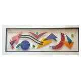 Original Geometric 3D Artwork Angela Reichert / Mixed Media Framed Artwork by Angela Reichert