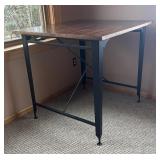 Stylish Table with Metal Base and Beautiful Woodgrain Top