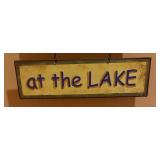 "What Happens at the Lake Stays at the Lake" Metal Sign