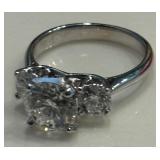 Exquisite 14K White Gold Diamond Ring