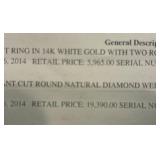 Exquisite 14K White Gold Diamond Ring