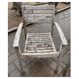 Four Teak Patio Chairs