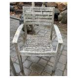 Four Teak Patio Chairs