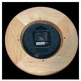 Blonde Wood Framed Wall Clock