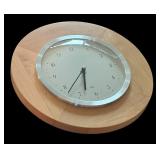 Blonde Wood Framed Wall Clock