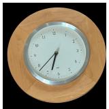 Blonde Wood Framed Wall Clock