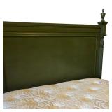 Olive Green Wooden Full Bed Frame