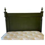 Olive Green Wooden Full Bed Frame