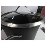 Calphalon Contemporary Hard-Anodized Aluminum Nonstick Cookware, Stock Pot, 8-quart, Black DAMAGED, SCRATCHES, DENTED SO LID DOES NOT CLOSE, NEW!