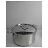All-Clad D3 3-Ply Stainless Steel Stockpot with Lid 8 Quart, Induction, Oven Broiler Safe 600F, Silver WATER MARKS, SCRATCHES, USED