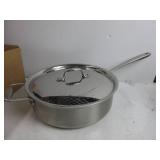 All-Clad Pan with Lid 5 Quart For Restaurant or Home Kitchen, Pots & Pans, Cookware, Silver SCRATCHES, USED