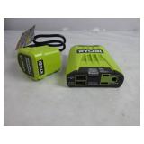 RYOBI ONE+ 18V 120-Watt 12V Automotive Power Inverter with Dual USB Ports OPEN PACK, TESTED, WORKS, USED