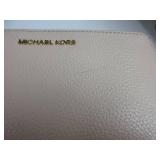 Michael Kors Adele Double-Zip Wristlet 7+ Soft Pink One Size BUTTON IS MISSING/BROKEN, SCRATCHED, LIKE NEW