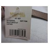 Michael Kors Adele Double-Zip Wristlet 7+ Soft Pink One Size BUTTON IS MISSING/BROKEN, SCRATCHED, LIKE NEW