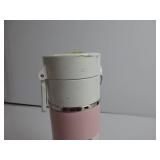 Thermos Sipp Stainless Steel 16 Ounce Drink Bottle, Pink STICKERS ALL OVER, OPEN AND CLOSES, SCRATCHED, NEW