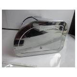 Brabantia Roll Top Bread Box (Brilliant Steel) Large Grip Front Opening, Partially Flat Top Bread Box, Fits 2 Loaves, Ideal for Kitchen Counter SMALL DENT ON BACK, SLIGHTLY USED