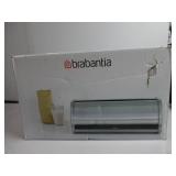 Brabantia Roll Top Bread Box (Brilliant Steel) Large Grip Front Opening, Partially Flat Top Bread Box, Fits 2 Loaves, Ideal for Kitchen Counter SMALL DENT ON BACK, SLIGHTLY USED