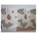 Extra-Large Baby Play Mat, Waterproof Foam, Non-Toxic & Foldable, for Tummy Time, Crawling & Toddler Play, Indoor & Outdoor Use, 79"x71", Flowers and Bees Design - USED