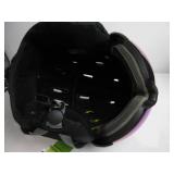 SMITH Survey MIPS Snowboard Helmet with Built in Goggle (Matte Black (ChromaPop Everyday Green Mirror), Medium) MINOR SCRATCHES ON LENSES, HAIR INSIDE, USED