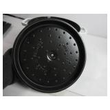 Staub Cast Iron Dutch Oven 5-qt Tall Cocotte, Made in France, Serves 5-6, White INSIDE/BOTTOM IS DAMAGED, USED