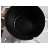Staub Cast Iron Dutch Oven 5-qt Tall Cocotte, Made in France, Serves 5-6, White INSIDE/BOTTOM IS DAMAGED, USED