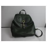 Michael Kors Pebble Leather Moss Green Medium Backpack HAS A USED SMELL, HAS SCUFFS AROUND BUTTON AND BOTTOM, USED